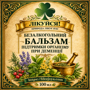 ЛІКУЙСЯ! Безалкогольний бальзам від деменції